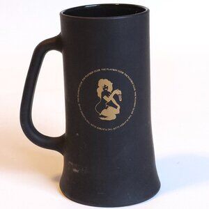 The Playboy Club Black Glass Stein Playmate Beer Stein Glass